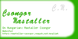 csongor mastaller business card